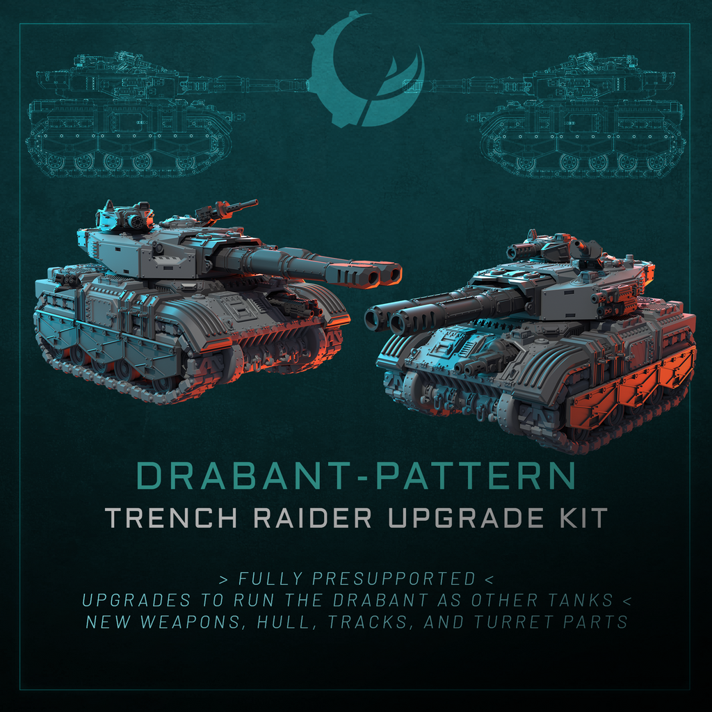 Drabant-Pattern Heavy Tank - Sci fi/Modern - Modular - Magnet Ready