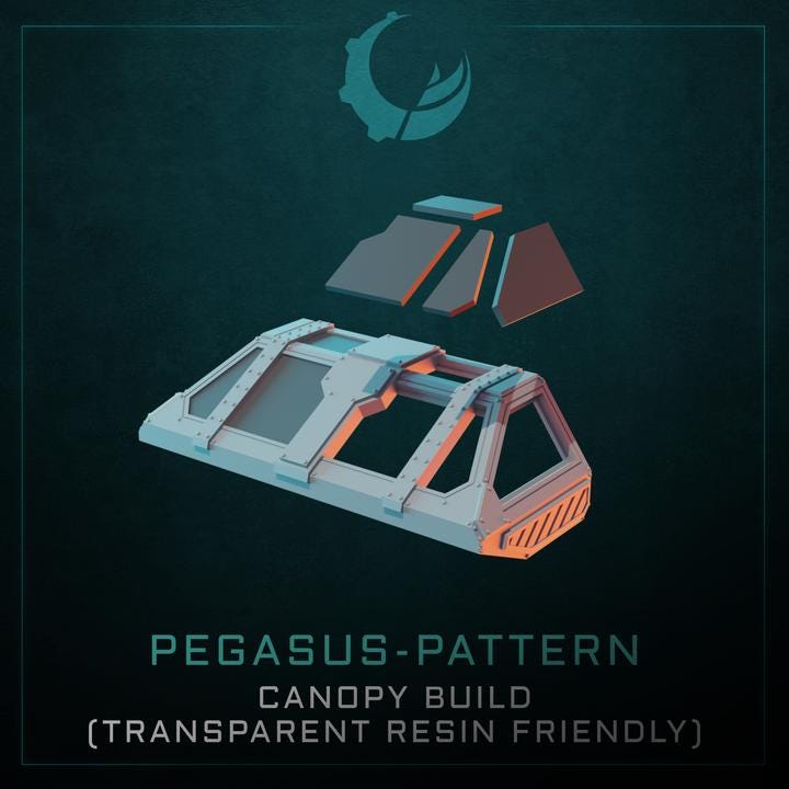 Pegasus-Pattern Heavy Gunship - Sci fi/Modern - Modular - Magnet Ready