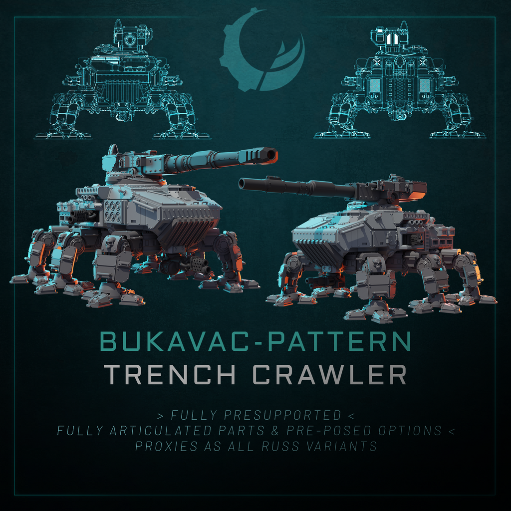 Bukavac-Pattern Trench Crawler - Sci fi/Modern - Modular - Magnet Ready