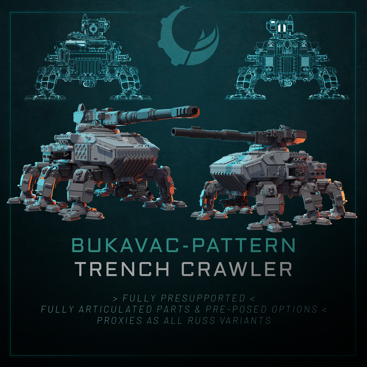 Bukavac-Pattern Trench Crawler - Sci fi/Modern - Modular - Magnet Ready