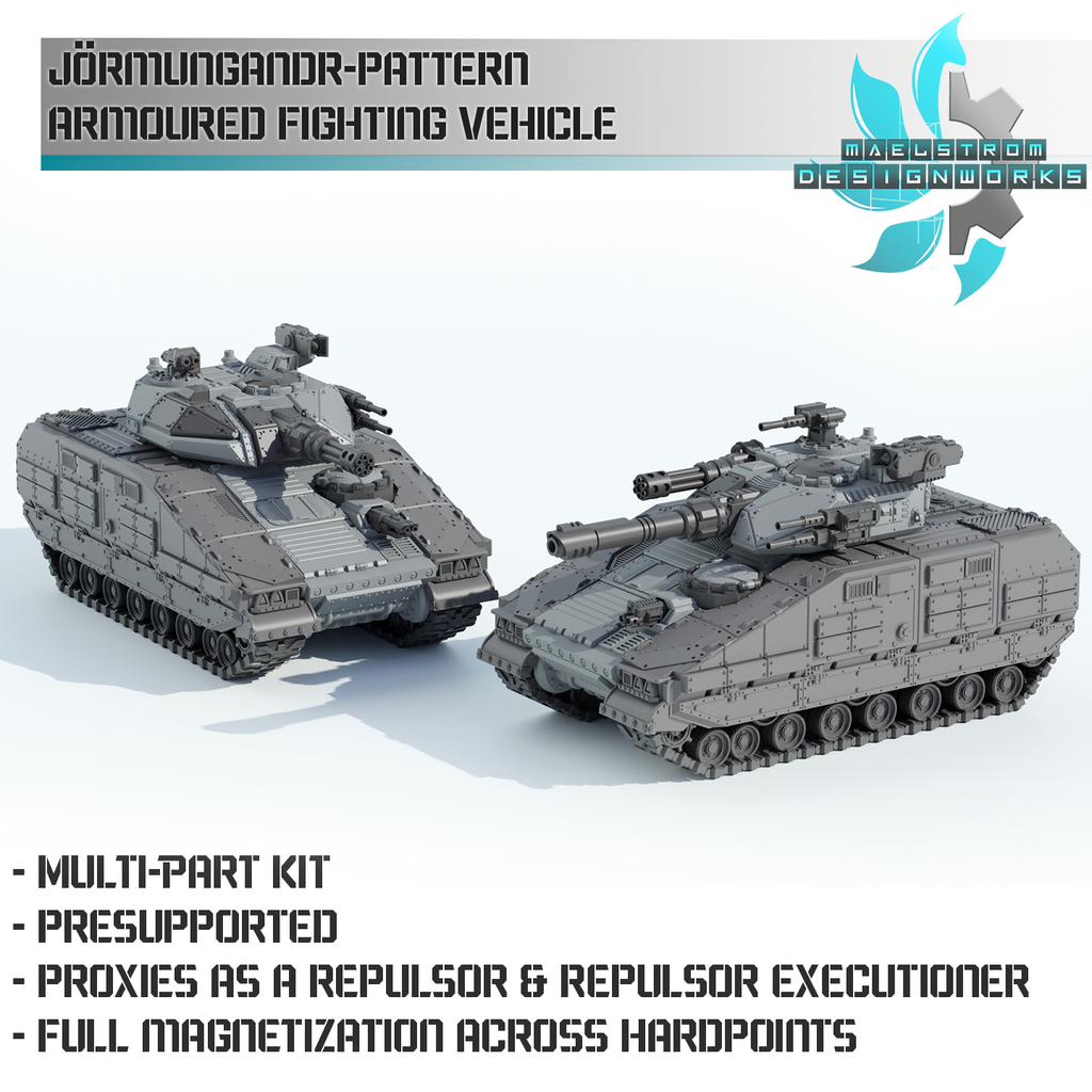 Jörmungandr-Pattern Armored Fighting Vehicle - Sci fi/Modern - Modular - Magnet Ready