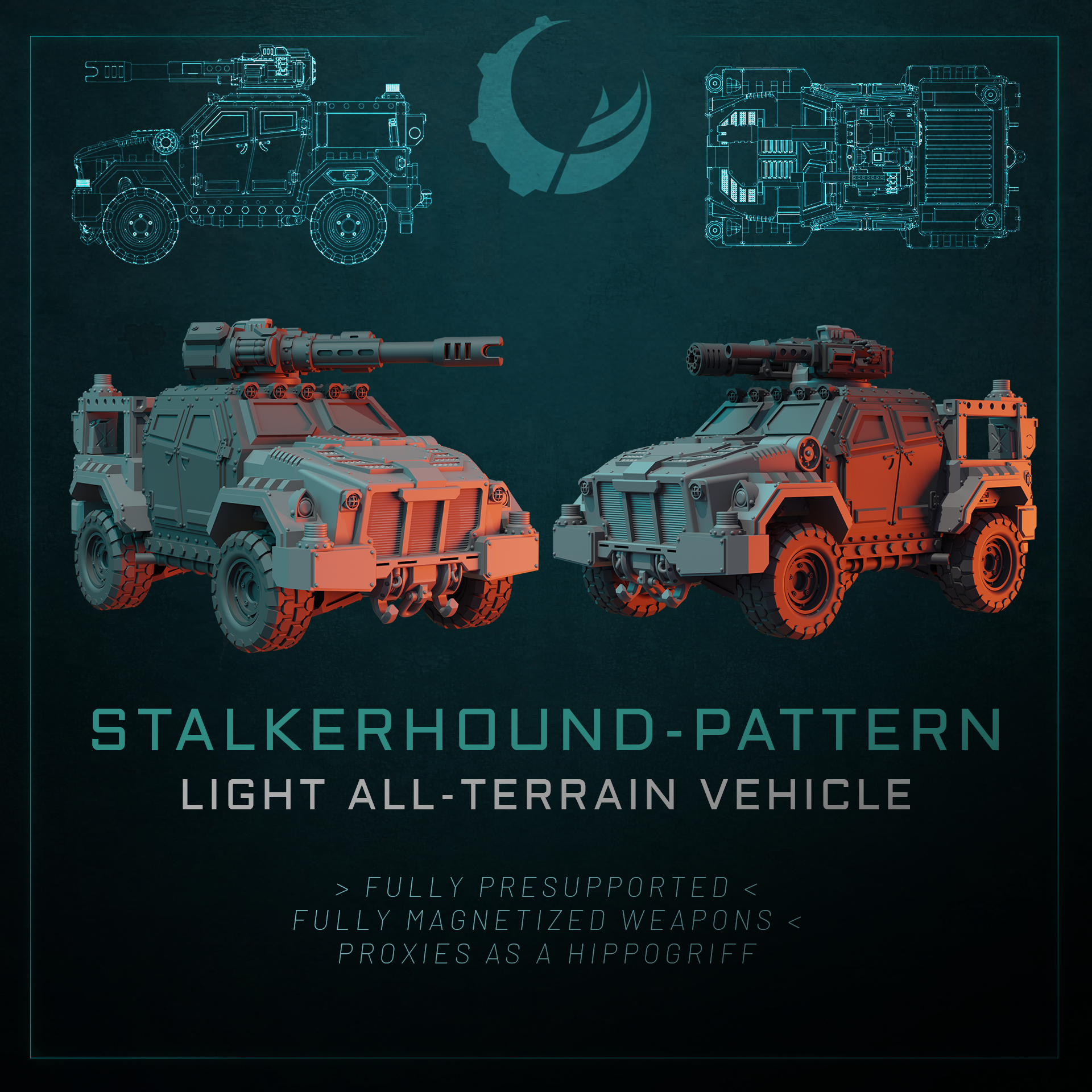 Stalkerhound-Pattern LATV - Sci fi/Modern - Modular - Magnet Ready