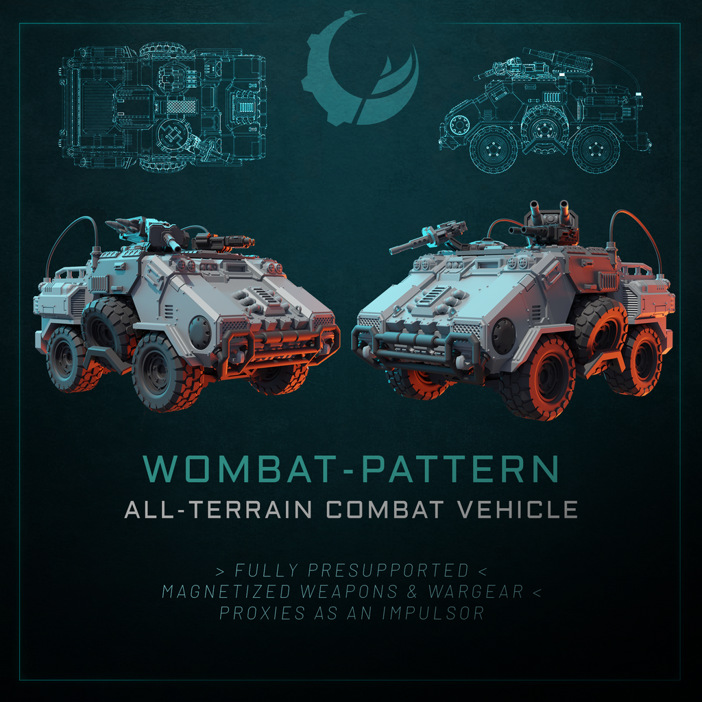 Wombat-Pattern ATCV - Sci fi/Modern - Modular - Magnet Ready