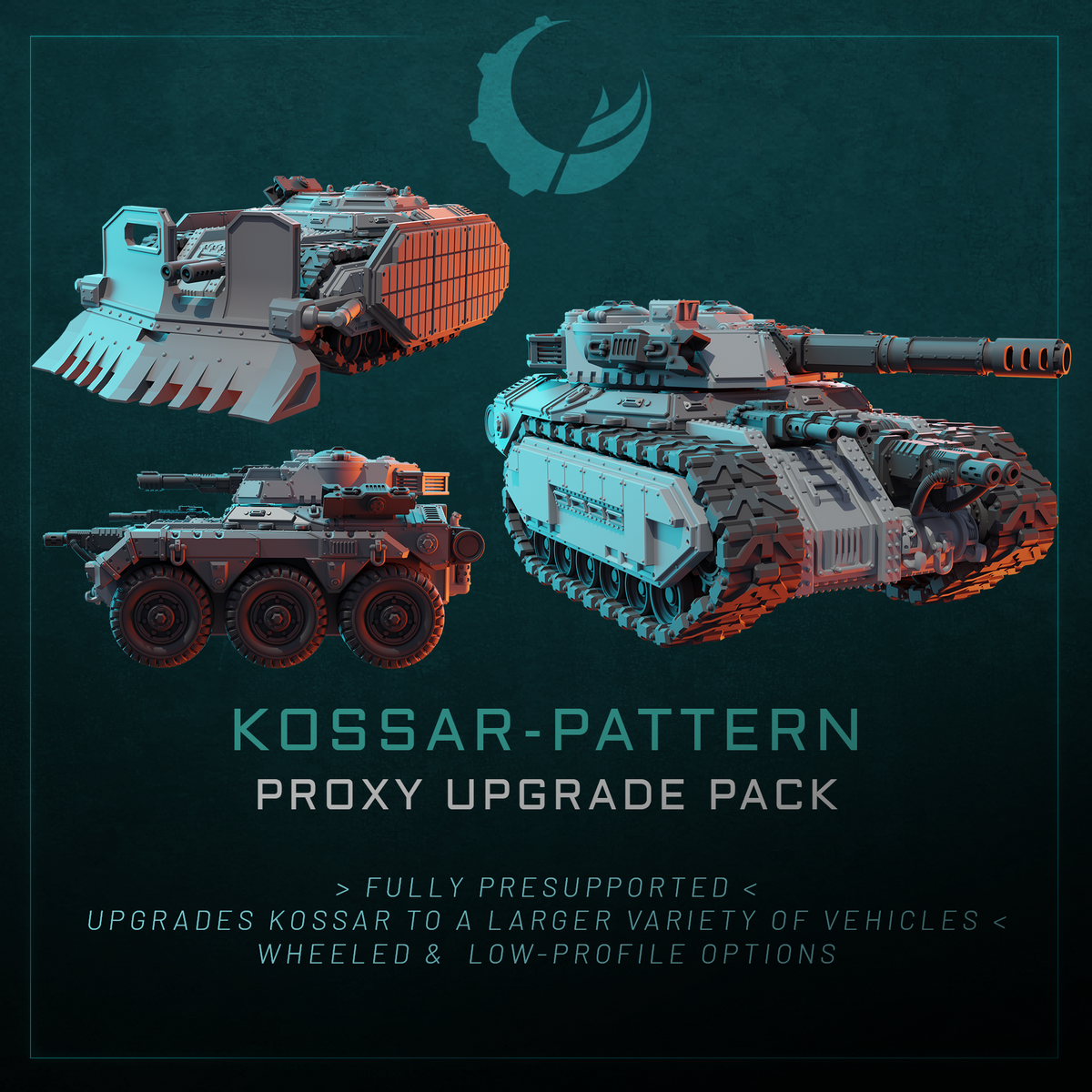 Kossar-Pattern Tank/APC/IFV/TD - Sci fi/Modern - Modular - Magnet Ready