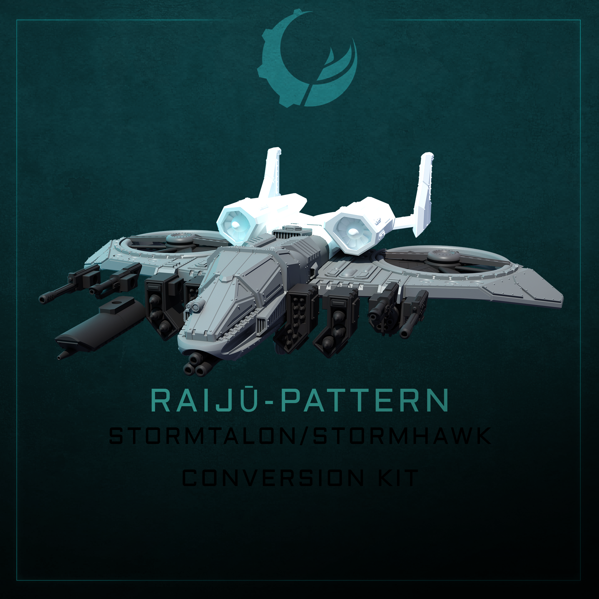 Raiju-Pattern Multi-Role Attack Aircraft - Sci fi/Modern - Modular - Magnet Ready