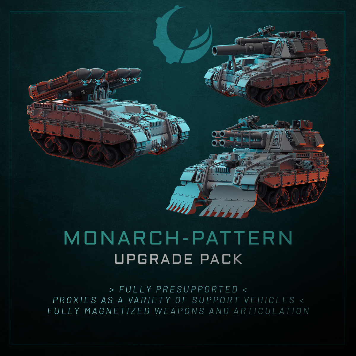 Monarch-Patten Self-Propelled Artillery - Sci fi/Modern - Modular - Magnet Ready