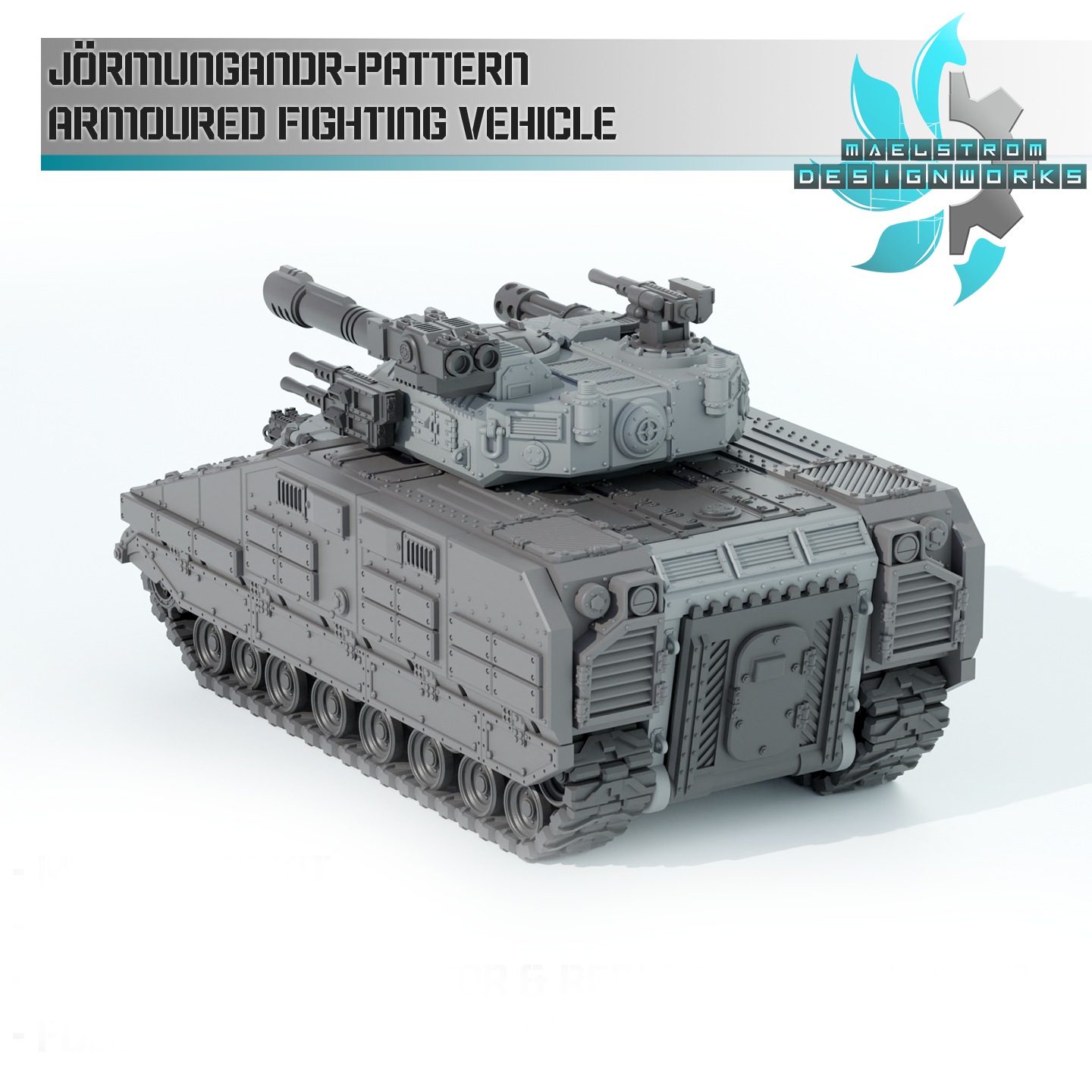 Jörmungandr-Pattern Armored Fighting Vehicle - Sci fi/Modern - Modular - Magnet Ready