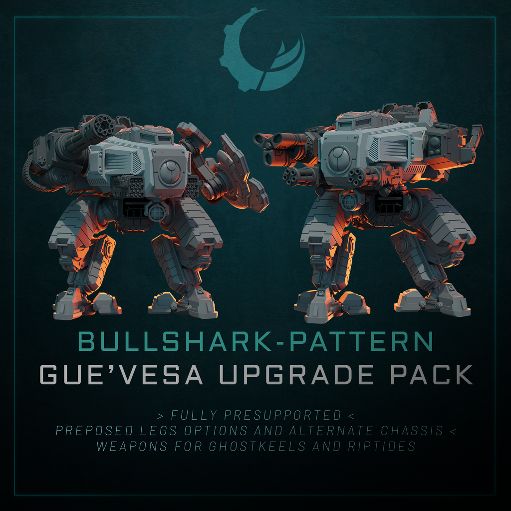 Bullshark-Pattern Tactical Warsuit - Sci fi/Modern - Modular - Magnet Ready