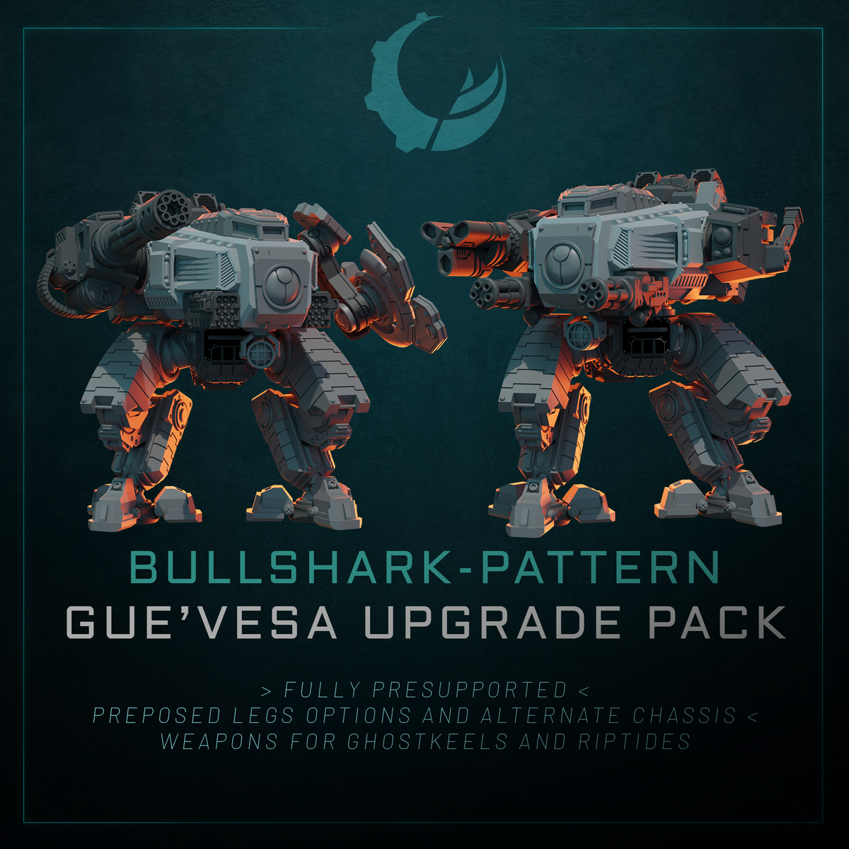 Bullshark-Pattern Tactical Warsuit - Sci fi/Modern - Modular - Magnet Ready