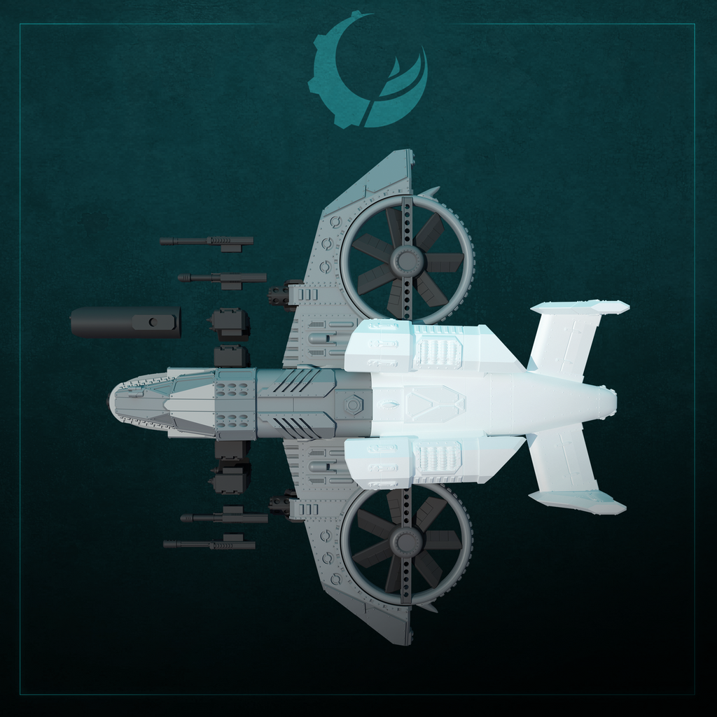 Raiju-Pattern Multi-Role Attack Aircraft - Sci fi/Modern - Modular - Magnet Ready