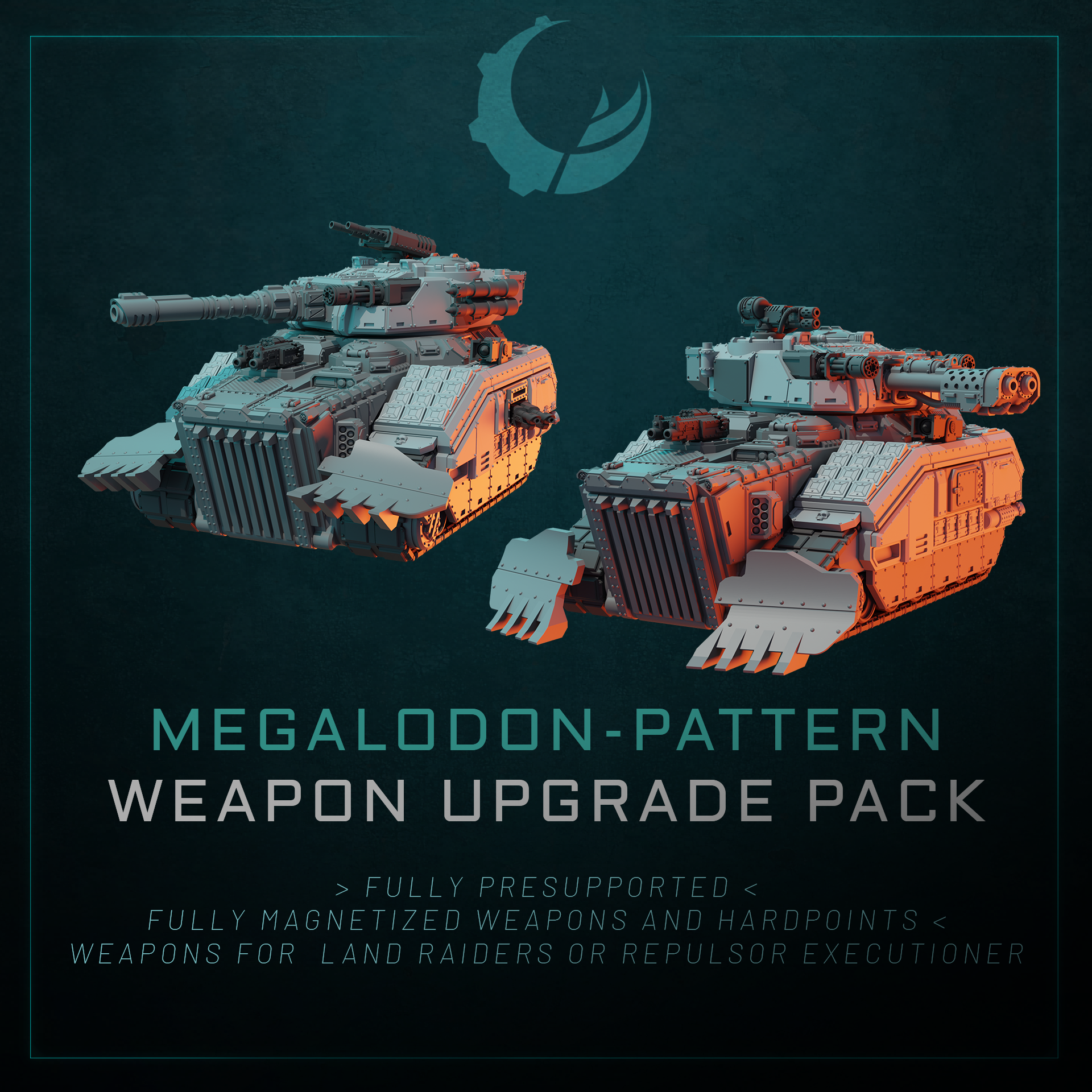 Megalodon-Pattern Heavy Assualt Vehicle - Sci fi/Modern - Modular - Magnet Ready