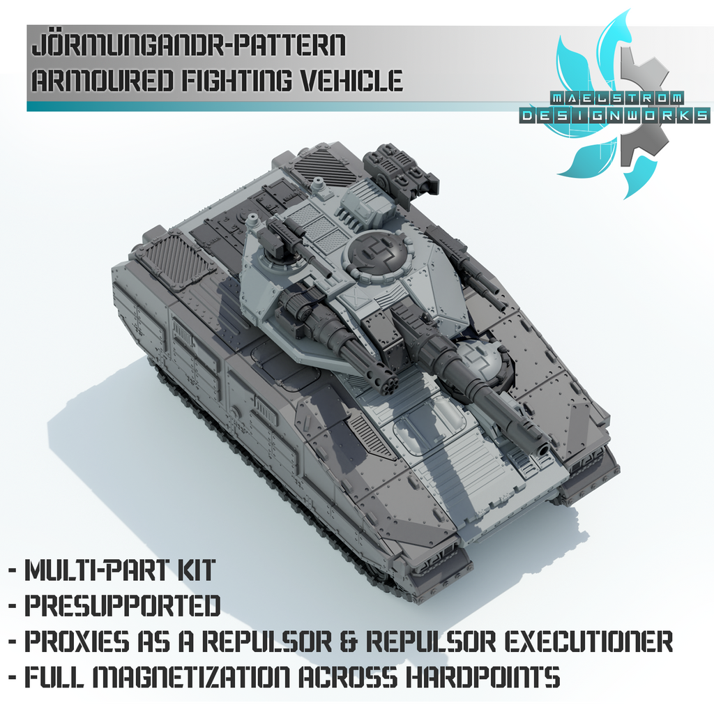 Jörmungandr-Pattern Armored Fighting Vehicle - Sci fi/Modern - Modular - Magnet Ready