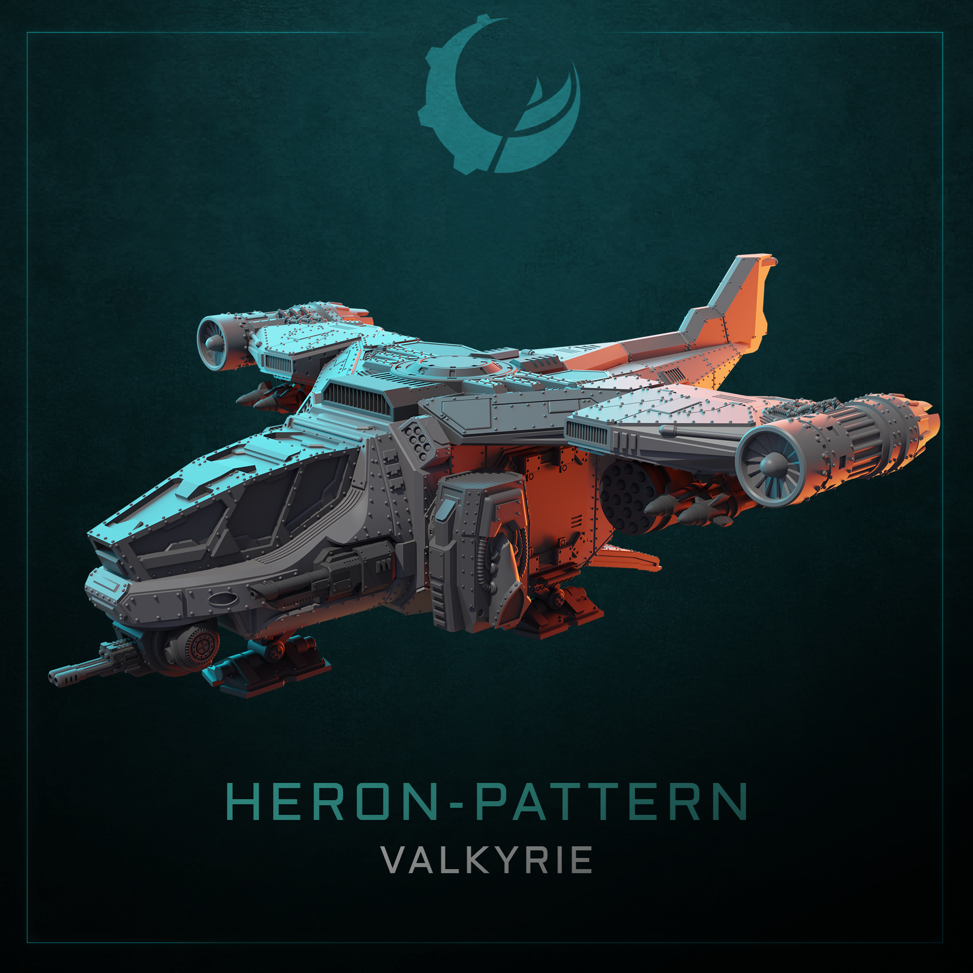 Heron-Pattern VTOL Assault Carrier - Sci fi/Modern - Modular - Magnet Ready