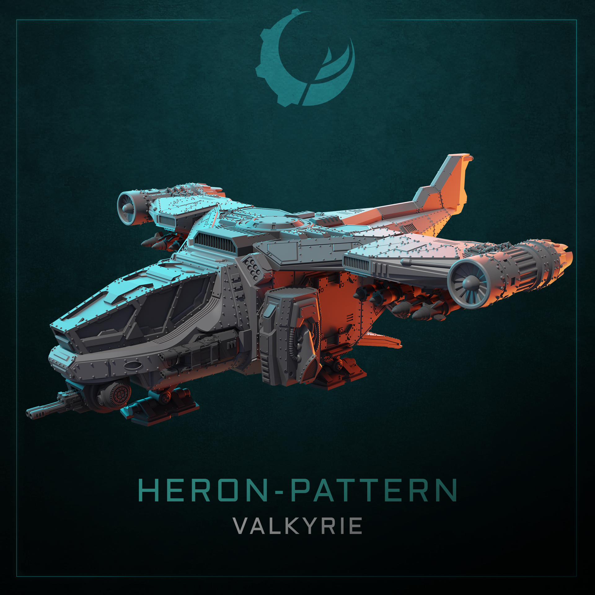 Heron-Pattern VTOL Assault Carrier - Sci fi/Modern - Modular - Magnet Ready