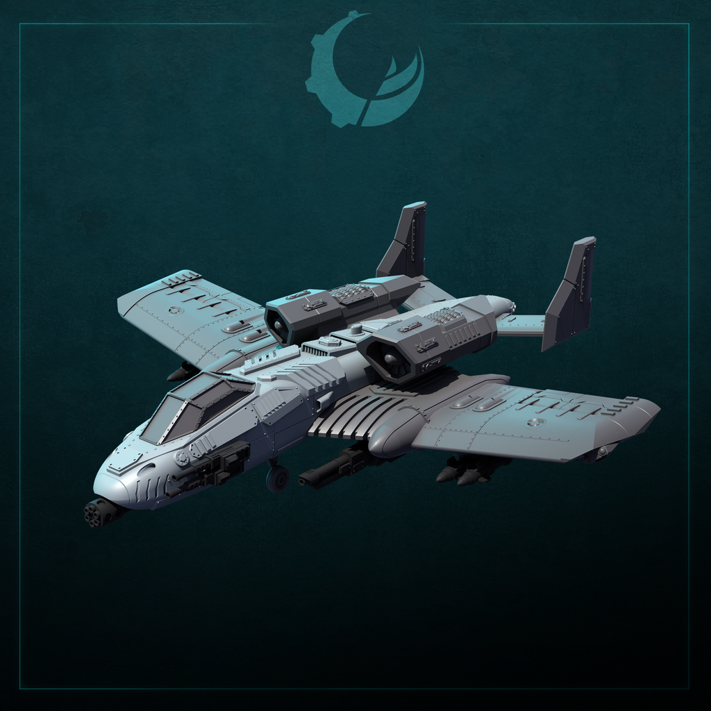 Raiju-Pattern Multi-Role Attack Aircraft - Sci fi/Modern - Modular - Magnet Ready