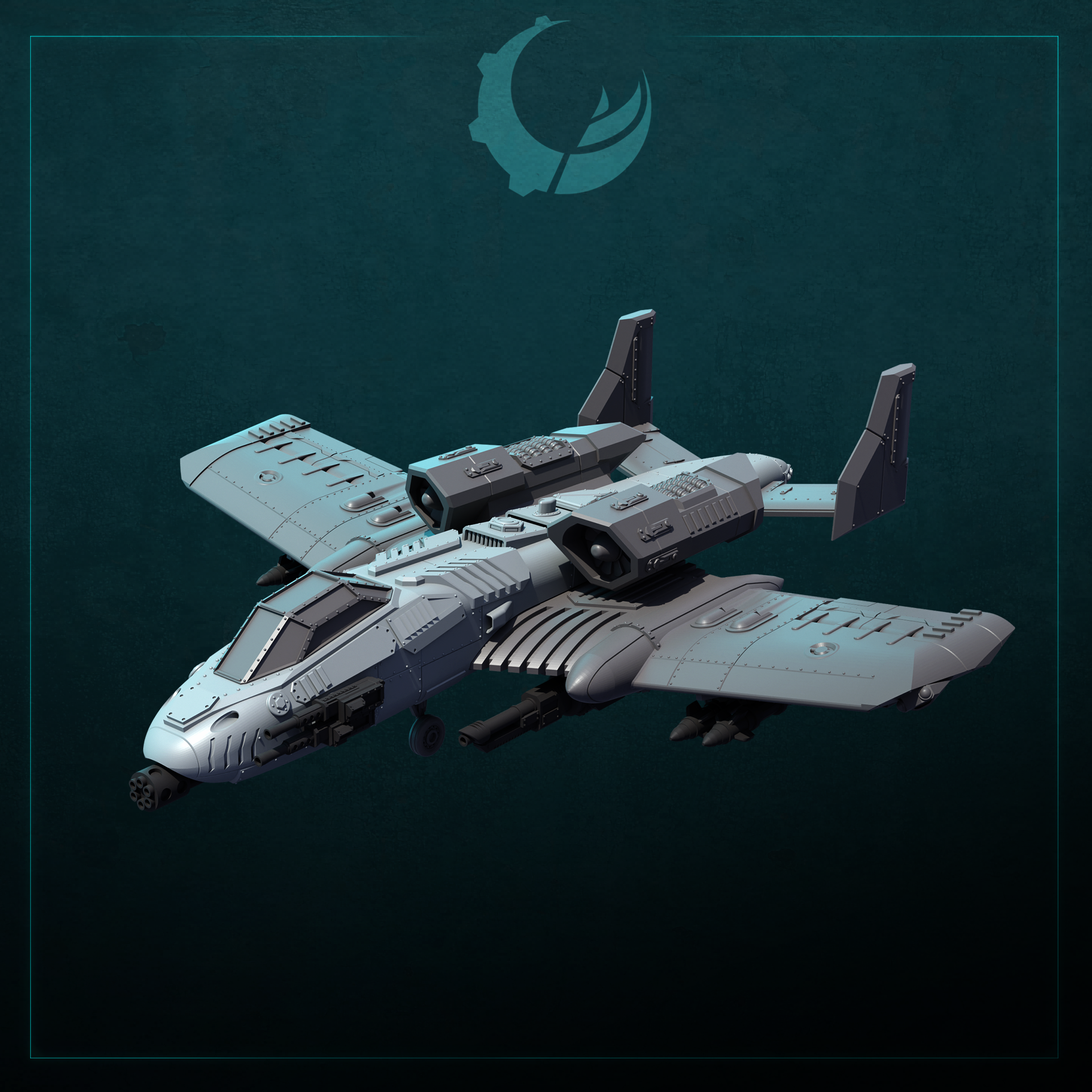 Raiju-Pattern Multi-Role Attack Aircraft - Sci fi/Modern - Modular - Magnet Ready