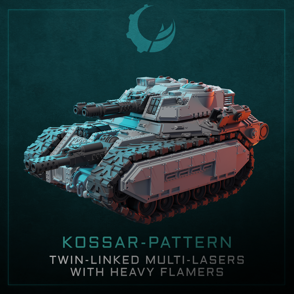 Kossar-Pattern Tank/APC/IFV/TD - Sci fi/Modern - Modular - Magnet Ready
