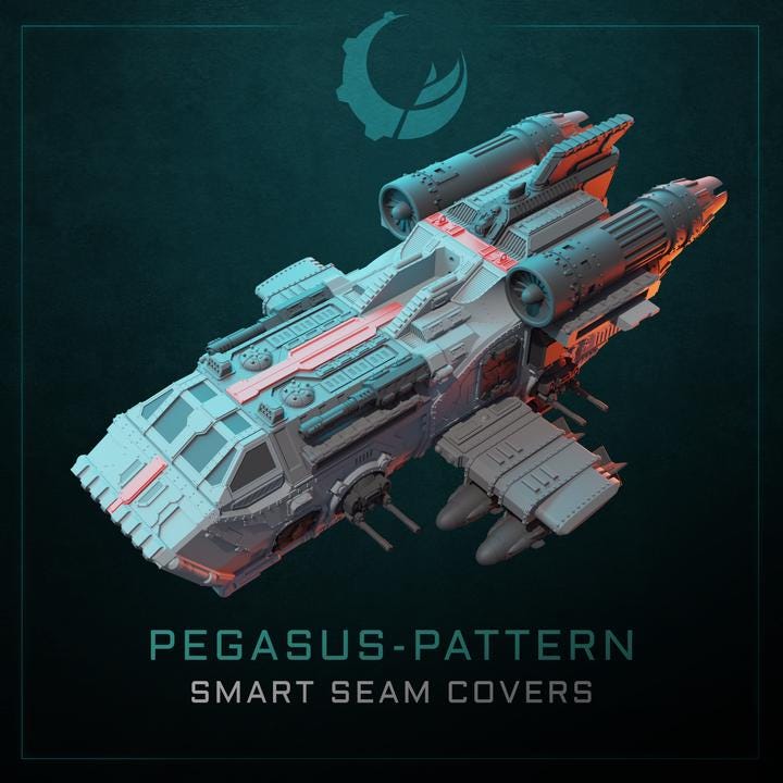 Pegasus-Pattern Heavy Gunship - Sci fi/Modern - Modular - Magnet Ready