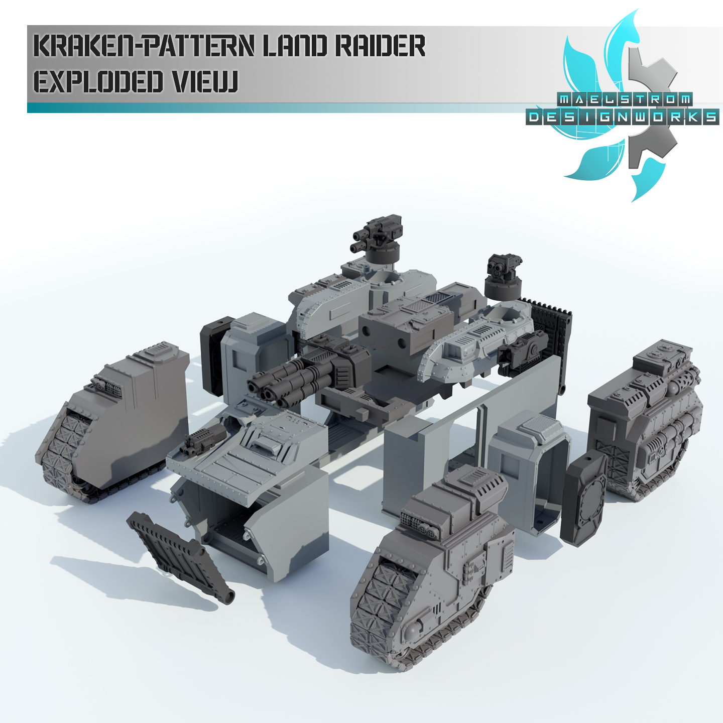 Kraken-Pattern Heavy Assault Vehicle - Sci fi/Modern - Modular - Magnet Ready