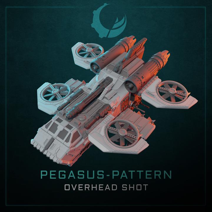 Pegasus-Pattern Heavy Gunship - Sci fi/Modern - Modular - Magnet Ready