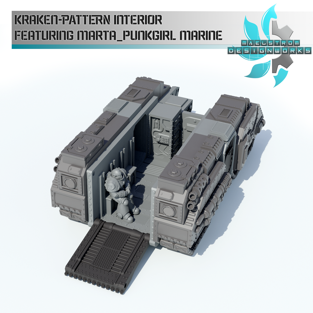 Kraken-Pattern Heavy Assault Vehicle - Sci fi/Modern - Modular - Magnet Ready