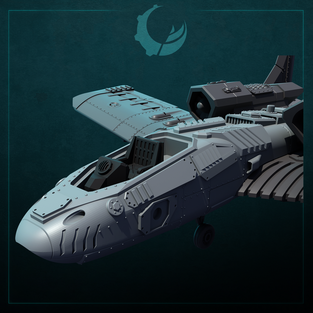 Raiju-Pattern Multi-Role Attack Aircraft - Sci fi/Modern - Modular - Magnet Ready