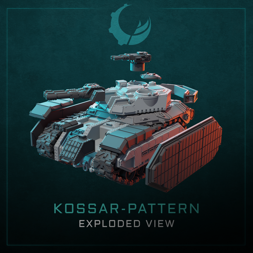 Kossar-Pattern Tank/APC/IFV/TD - Sci fi/Modern - Modular - Magnet Ready
