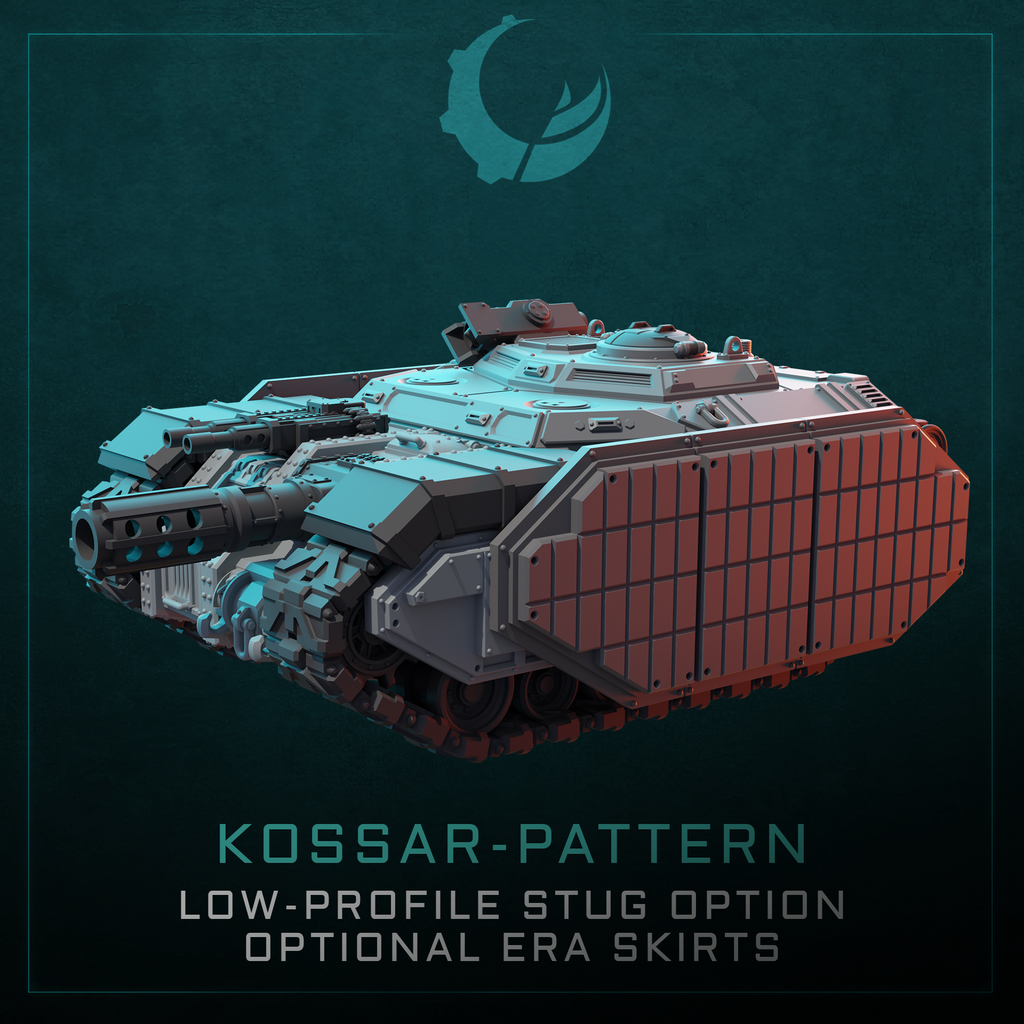 Kossar-Pattern Tank/APC/IFV/TD - Sci fi/Modern - Modular - Magnet Ready