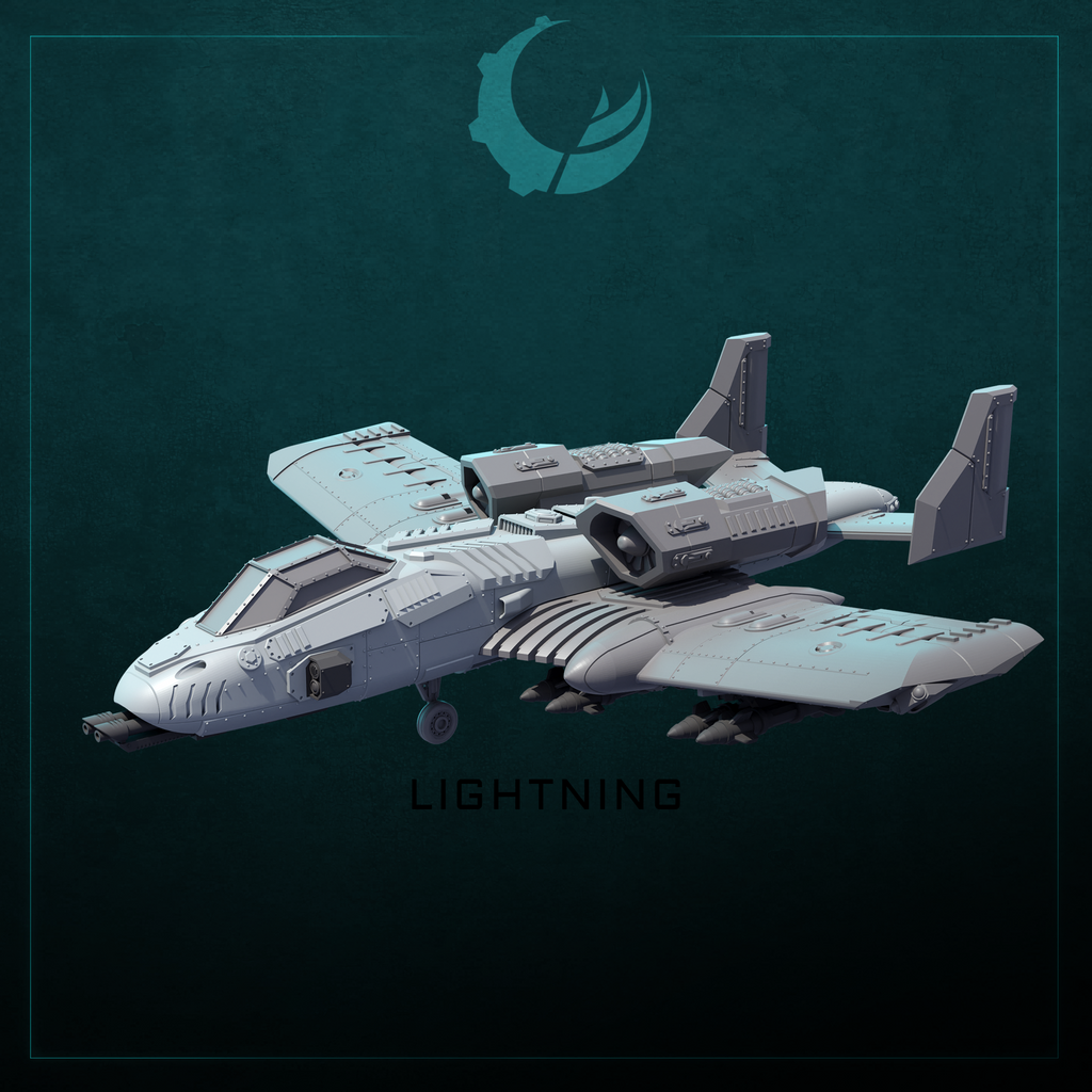 Raiju-Pattern Multi-Role Attack Aircraft - Sci fi/Modern - Modular - Magnet Ready