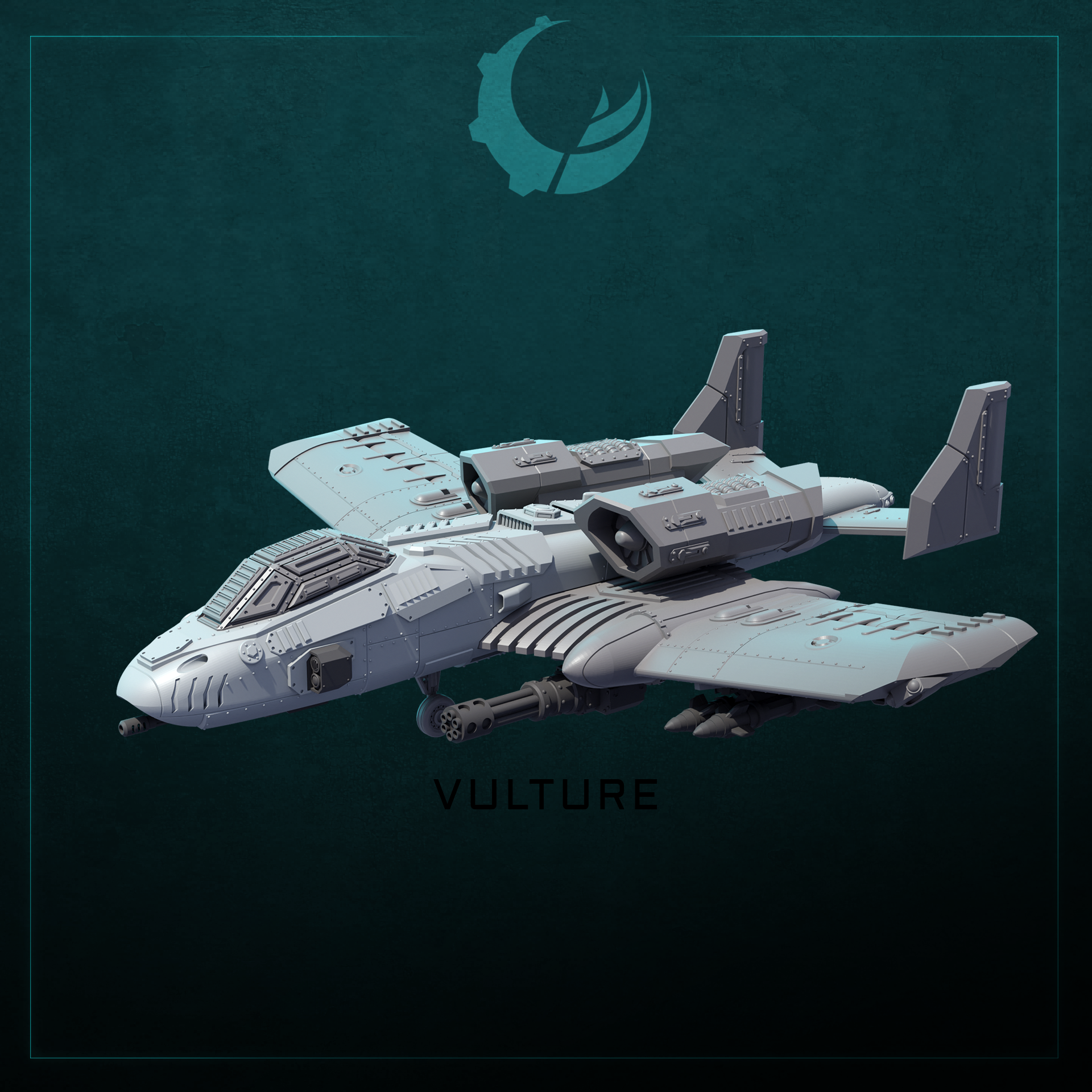 Raiju-Pattern Multi-Role Attack Aircraft - Sci fi/Modern - Modular - Magnet Ready