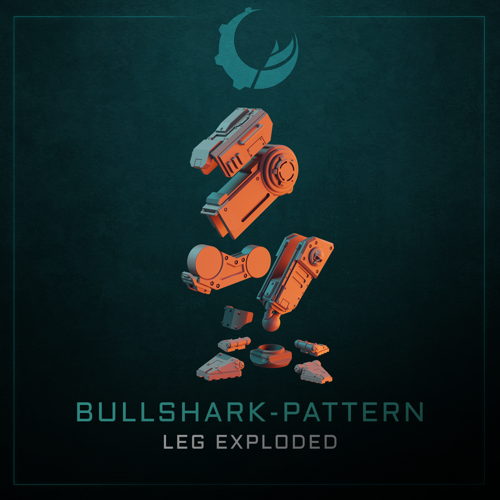 Bullshark-Pattern Tactical Warsuit - Sci fi/Modern - Modular - Magnet Ready