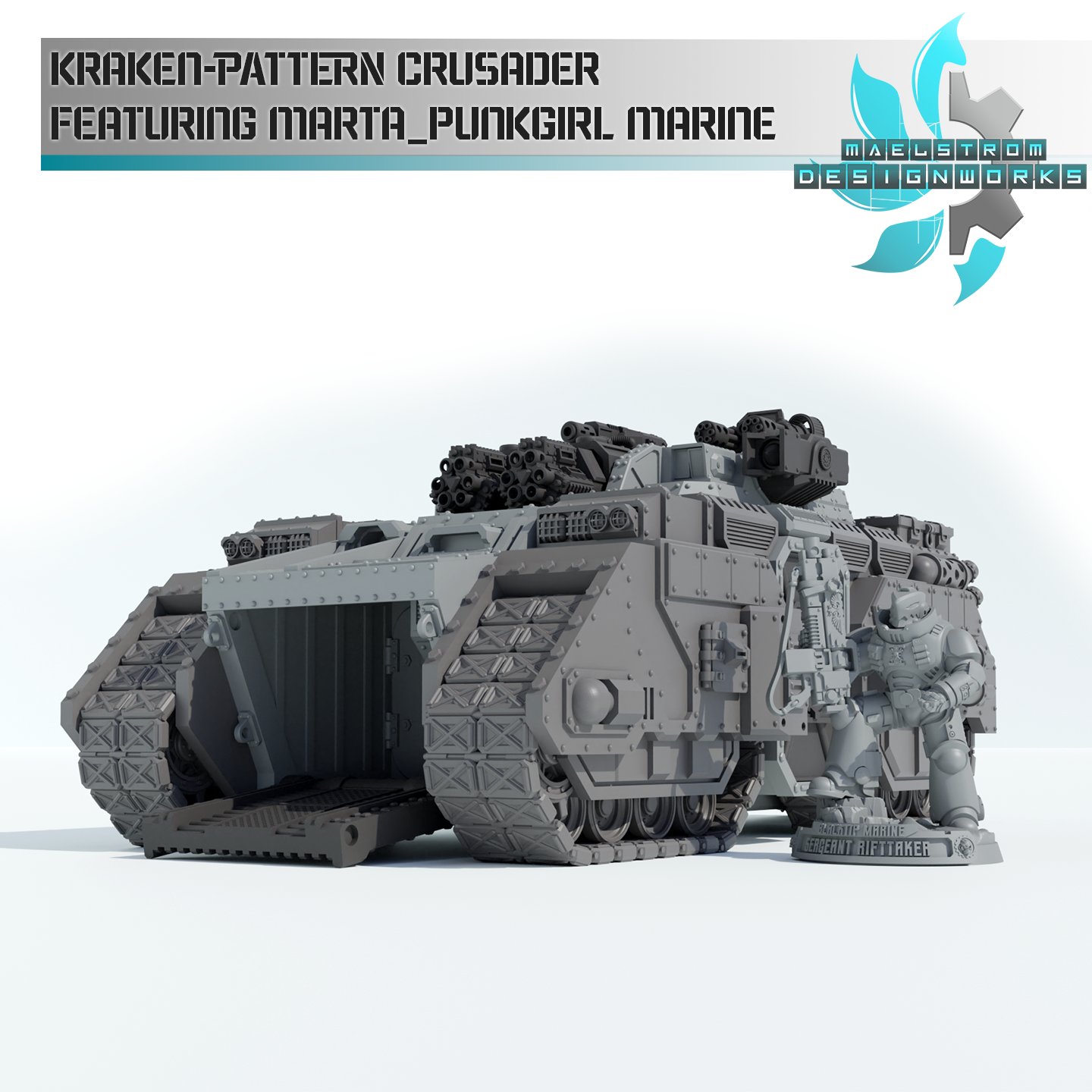 Kraken-Pattern Heavy Assault Vehicle - Sci fi/Modern - Modular - Magnet Ready